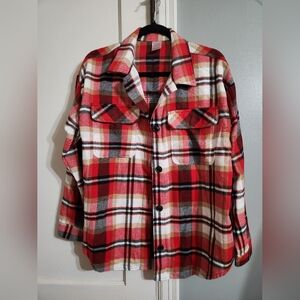 No Boundaries Red and Black Casual Jacket